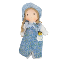 13&quot; Vintage Holly Hobbie Knickerbocker Rag Girl Doll Stuffed Animal Plush Toy - £37.21 GBP