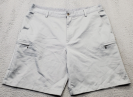 IZOD Golf Chino Shorts Mens Size 38 Gray Stretch Performance Outdoor Zip... - $24.36