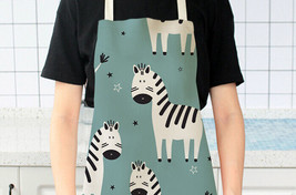 Kids Apron Cooking Baking Painting Art Zebra Pattern Animal Fun Child Bi... - £4.96 GBP+