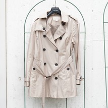 Michael Kors Trench Coat Raincoat Spring Jacket  Belted Double Breasted ... - $59.19