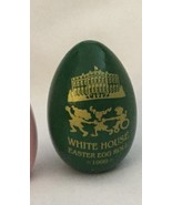 CLINTON WHITE HOUSE EASTER EGG GREEN 1999 WOOD EXCELLENT RARE - $240.49 MXN