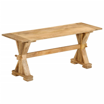 Industrial Rustic Vintage Wooden Solid Wood Mango Kitchen Dining Bench S... - £169.85 GBP+