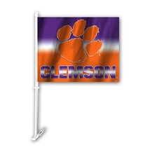 NCAA Clemson Tigers Ombre Car Flag College Football New - £8.76 GBP