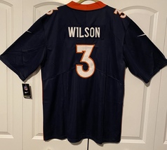Russell Wilson Denver Broncos Blue Stitched Jersey Medium New Free Shipping  - £28.43 GBP