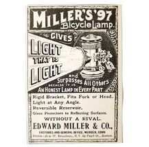 Miller Bicycle Lamp Flash Light 1897 Advertisement Victorian Bikes ADBN1A6 - $183.92 MXN Miller Bicycle Lamp Flash Light 1897 Advertisement Victorian Bikes ADBN1A6 - $183.92 MXN