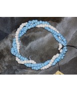 Calypso Studios Blue and White Twist Bracelet Handmade NEW - $23.75