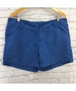 Columbia Sportswear Shorts Womens XL Blue PFG 100% Nylon Fishing 5.5&quot; In... - £15.56 GBP