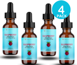 Raspberry Keto Diet Drops Fat Burn- Supplement Accelerated Ketosis-4- Pack - $98.95
