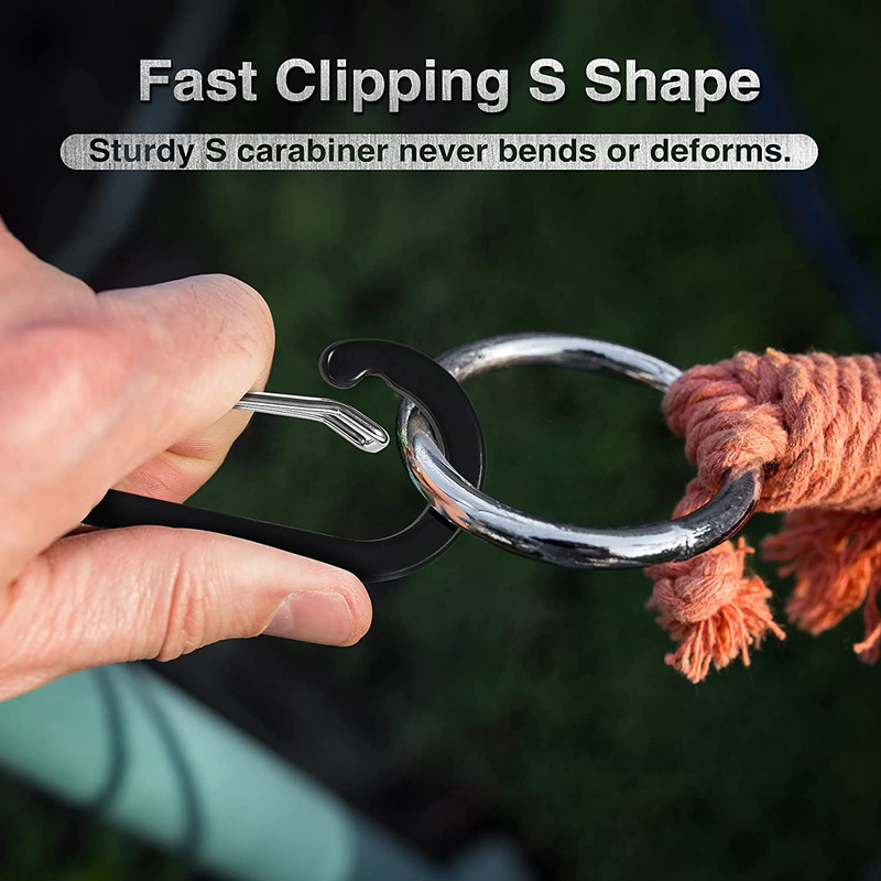 10 PCS Mini Carabiner Clips with Key Rings Aluminum D Shape Locking Carabine Key Item image 4