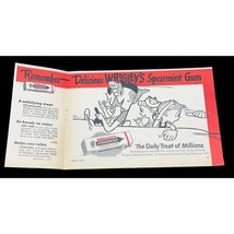 Wrigleys Spearmint Gum Vintage Print Ad 1954 Family Car Ride Boy Loses Hat - £11.75 GBP