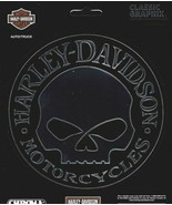 HARLEY DAVIDSON MOTORCYCLES WILLIE G. SKULL 5&quot; STICKER DECAL - £22.39 GBP