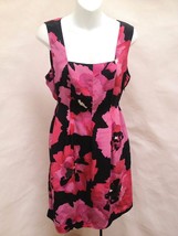 Nine West 10 Dress Multi Color Floral Silk Sheath Sleeveless New - £21.91 GBP