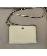 TORY BURCH MERCER PEBBLED ZIP CROSSBODY New Cream - $138.59