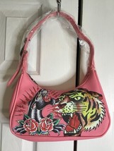 NWOT Ed Hardy x Siberia Hills Y2K Pink  Purse  Shoulder Bag Tiger - £145.45 GBP