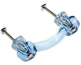 Set Of 8 Ice Blue Glass Drawer Pulls Handles 3&quot; Centers Depression Era S... - £62.31 GBP