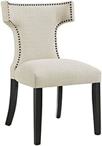 One Chair In Beige With Mid Century Modern Modway Curve Upholstery And Nailhead - $149.94