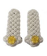 ENGLISH DEPUTY LORD LIEUTENANT SILVER SHOULDER BOARDS CORD EPAULETTES CP... - $89.10