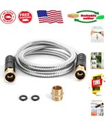 Versatile 5ft Flexible Drinking Water Hose with Brass Fittings – All-Wea... - $43.19 CAD