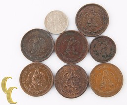 1906-1935 Mexico 2 Centavos Lot (F-AU, 7 coins) +Bonus 1883 Coin! 2c KM-419 420 - £97.17 GBP