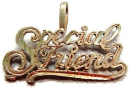 Special Friend Etched Pendant Heavy Patina Vintage Sterling Silver Charm - £21.35 GBP
