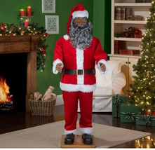 Life Size African American Santa Claus Animated Dancing Christmas 5.8ft NEW - £180.96 GBP