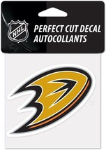 NHL Anaheim Ducks Logo 4&quot;x4&quot; Perfect Cut Decal Single WinCraft - £8.72 GBP