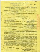 Nassau &amp; Suffolk Lighting Company 1939 Sales Contract and 1950 Monthly G... - $17.82