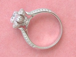 ANTIQUE STYLE .60ctw DIAMOND CROWN CORONET ENGAGEMENT RING MOUNTING set ... - $2,276.01