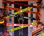 10 Pack Halloween Caution Tape Decoration 164 Ft Fright Tape Bundle Incl... - $29.99