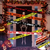 10 Pack Halloween Caution Tape Decoration 164 Ft Fright Tape Bundle Includes Ent - £23.72 GBP