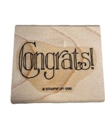 NEW NO INK Stampin Up Mounted Rubber Stamp Congrats! - £5.76 GBP