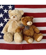 Gund Bean Bear Pair Otto and Dylan Brown Cream Plush Plushies Teddy Lot ... - $461.34 MXN
