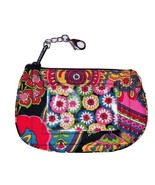 Vera Bradley ID Case Coin Purse 5&quot; x 3.5&quot; Key Clip Colorful Zipper - $14.92 CAD