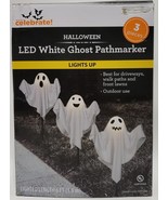 Way To Celebrate Halloween 3-Piece Outdoor Fabric LED Light-Up Ghost Law... - $509.17 MXN