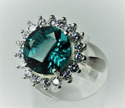 Blue Helenite Sterling Silver Ring - £46.68 GBP