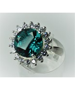 Blue Helenite Sterling Silver Ring - £46.69 GBP