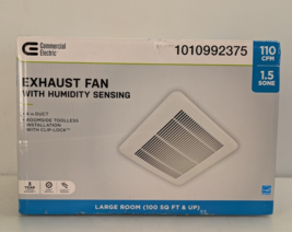 Commercial Electric 110 CFM 1.5 Sone Bathroom Exhaust Fan with Humidity ... - $62.36