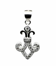 Beautiful Pure 925 Sterling Silver Pendant CZ Platinum Finish for Girl - £31.14 GBP