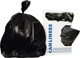 100 case, 55 Gallon Black 1.5 Mil 36&quot; x 58&quot; OD Low Density Trash Bag Can... - £38.15 GBP