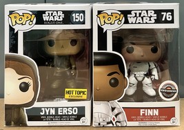 Funko Pop Star Wars Jyn Erso 150 and Finn 76 exclusive Combo - £19.95 GBP