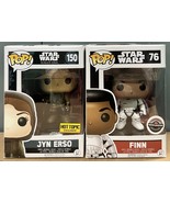 Funko Pop Star Wars Jyn Erso 150 and Finn 76 exclusive Combo - $25.00