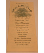 Vintage Blue Mountains Mountain Cedars Brochure Australia BRO11 - £7.75 GBP