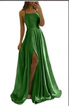 satin Dresses Evening Dress prom party Robe De SFormal Dress simple Spaghetti  s - £258.62 GBP