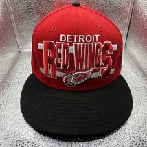 New Era Detroit Redwings Snapback Hat 9fifty NHL Red Black Hockey Vintage Retro - £18.74 GBP
