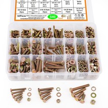 540Pcs Sae Grade 5 Nuts And Bolts Assortment Kit, Histely 1/4-20, 5/16-18, - £57.44 GBP