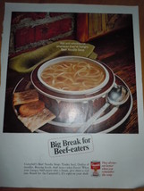 Campbell&#39;s Soup Beef Noodle Soup Print Magazine Ad 1967  - £3.92 GBP
