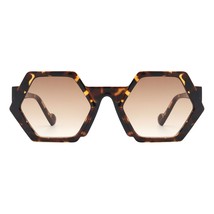 Geometric Hexagon Shape Sunglasses Retro Unisex Fashion Shades UV400 - £10.92 GBP
