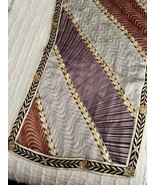 Metropolitan Museum Of Art Guilloche Stripes Silk Scarf Fabergé Artwork - £18.41 GBP