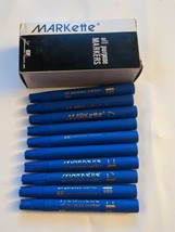 Box of 10 NEW Vtg Lot Eberhard Faber MARKette 680 BLUE Permanent MARKERS... - £15.47 GBP