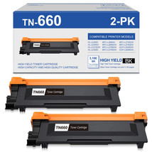 TN660 Black Toner Cartridges For Brother TN-660 MFC-L2700DW HL-L2380DW Printer - $33.99